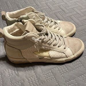 Vintage 1954 Vintage HAVANA  BISHOP Zipper Hightop Sneaker Size 5.5 TAUPE MULTI